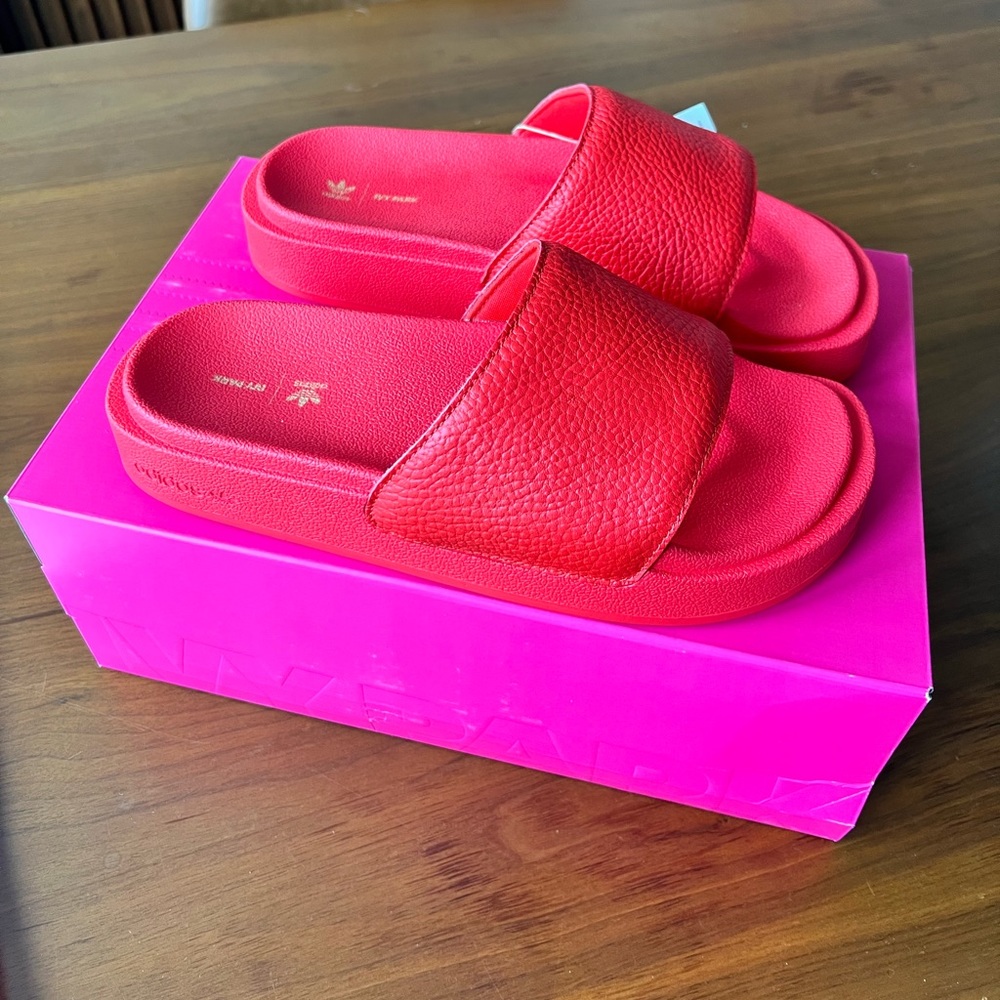 BNIB Adidas Ivy Park Red Slides